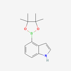 Chemical structure of Indole-4-boronic acid pinacol ester