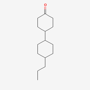Chemical structure of [1,1'-Bicyclohexyl]-4-one,4'-propyl-,