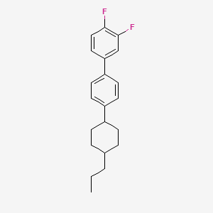 Chemical structure of 3,4-Difluoro-4'-(trans-4-propylcyclohexyl)biphenyl