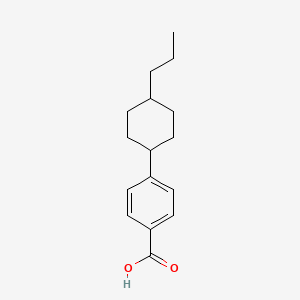 Chemical structure of trans-4-(4-n-Propylcyclohexyl)benzoic acid