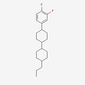 Chemical structure of trans,trans-4-(3,4-Difluorophenyl)-4'-propylbicyclohexyl