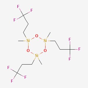 Chemical structure of 1,3,5-Trimethyl-1,3,5-tris(3,3,3-trifluoropropyl)cyclotrisiloxane