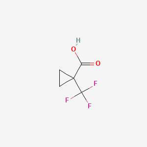 Chemical structure of 1-Trifluoromethylcyclopropane-1-carboxylicAcid