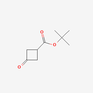 Chemical structure of tert-Butyl 3-oxocyclobutanecarboxylate