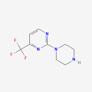 Chemical structure of 1-[4-(Trifluoromethyl)-2-pyrimidinyl]piperazine, 97%