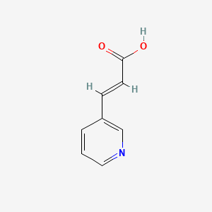 Chemical structure of trans-3-(3-Pyridyl)acrylic acid