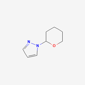 Chemical structure of 1-(2-Tetrahydropyranyl)-1H-pyrazole