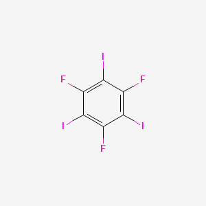 Chemical structure of 1,3,5-Trifluoro-2,4,6-triiodobenzene