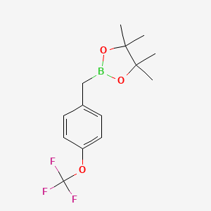 Chemical structure of 4-(Trifluoromethoxy)benzylboronic acid pinacol ester