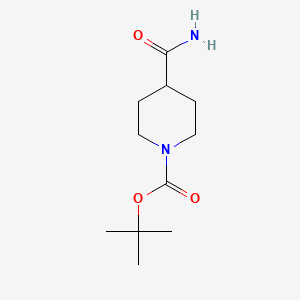 Chemical structure of 1-Boc-4-piperidinecarboxamide