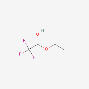 Chemical structure of Trifluoroacetaldehyde Ethyl Hemiacetal (contains ca· 10% Ethanol)