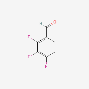 Chemical structure of 2,3,4-Trifluorobenzaldehyde