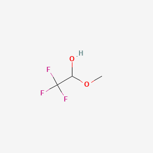Chemical structure of 2,2,2-Trifluoro-1-methoxyethanol
