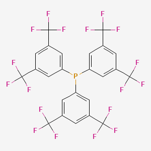 Chemical structure of Tris[3,5-bis(trifluoromethyl)phenyl]phosphine