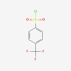 Chemical structure of 4-(Trifluoromethyl)benzenesulfonyl Chloride