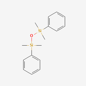 Chemical structure of 1,1,3,3-Tetramethyl-1,3-diphenyldisiloxane
