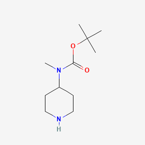 Chemical structure of tert-Butyl Methyl(4-piperidyl)carbamate
