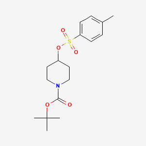 Chemical structure of 1-(tert-Butoxycarbonyl)-4-(p-toluenesulfonyloxy)piperidine