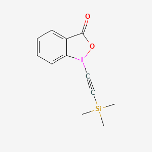 Chemical structure of 1-[(Trimethylsilyl)ethynyl]-1,2-benziodoxol-3(1H)-one