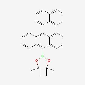 Chemical structure of 4,4,5,5-Tetramethyl-2-[10-(1-naphthyl)anthracen-9-yl]-1,3,2-dioxaborolane