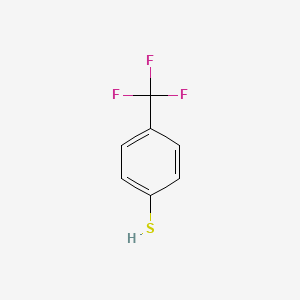 Chemical structure of 4-(Trifluoromethyl)benzenethiol
