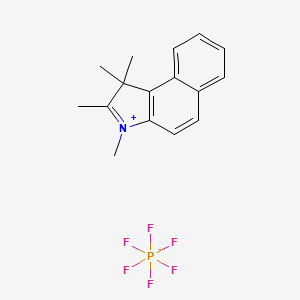 Chemical structure of 1,1,2,3-Tetramethyl-1H-benzo[e]indolium Hexafluorophosphate