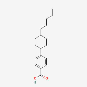 Chemical structure of 4-(trans-4-Amylcyclohexyl)benzoic Acid
