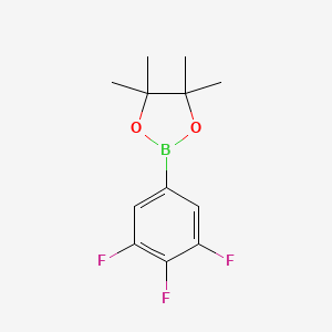 Chemical structure of 4,4,5,5-Tetramethyl-2-(3,4,5-trifluorophenyl)-1,3,2-dioxaborolane