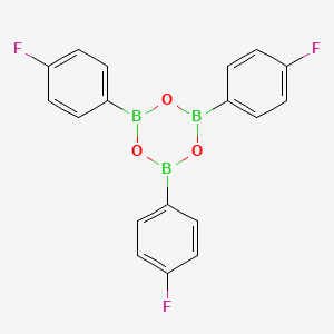 Chemical structure of 2,4,6-Tris(4-fluorophenyl)boroxin