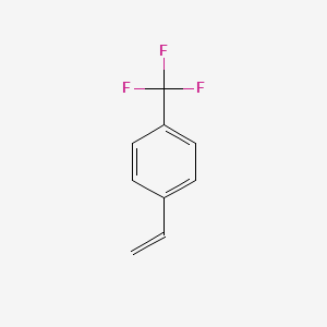 Chemical structure of 4-(Trifluoromethyl)styrene (stabilized with TBC)