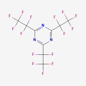 Chemical structure of 2,4,6-Tris(pentafluoroethyl)-1,3,5-triazine