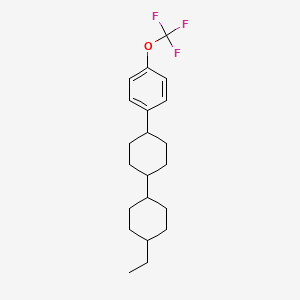 Chemical structure of trans,trans-4'-Ethyl-4-(4-trifluoromethoxyphenyl)bicyclohexyl