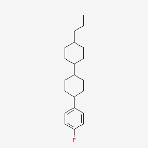 Chemical structure of trans,trans-4-(4-Fluorophenyl)-4'-propylbicyclohexyl