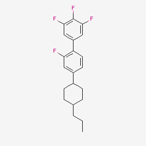 Chemical structure of 2',3,4,5-Tetrafluoro-4'-(trans-4-propylcyclohexyl)biphenyl
