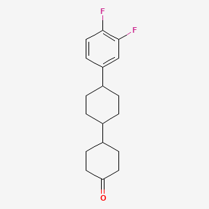 Chemical structure of trans-4'-(3,4-Difluorophenyl)bicyclohexyl-4-one
