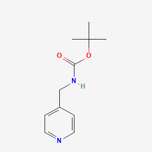 Chemical structure of 4-[(tert-Butoxycarbonylamino)methyl]pyridine