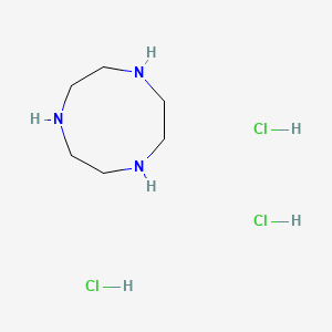 Chemical structure of 1,4,7-Triazacyclononane Trihydrochloride