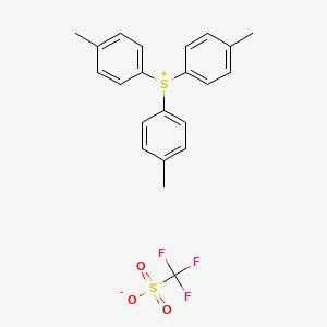 Chemical structure of Tri-p-tolylsulfonium Trifluoromethanesulfonate