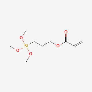 Chemical structure of 3-(Trimethoxysilyl)propyl Acrylate (stabilized with BHT)
