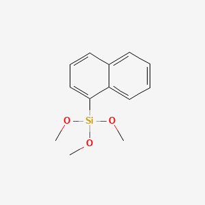 Chemical structure of 1-(Trimethoxysilyl)naphthalene