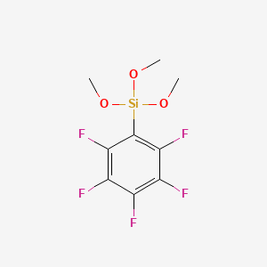 Chemical structure of Trimethoxy(pentafluorophenyl)silane