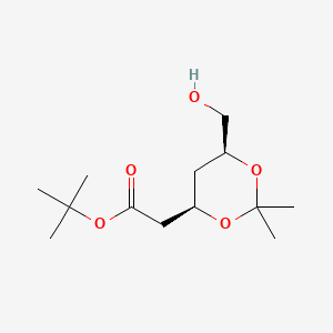 Chemical structure of tert-Butyl (4R,6S)-6-(Hydroxymethyl)-2,2-dimethyl-1,3-dioxane-4-acetate
