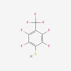 Chemical structure of 2,3,5,6-Tetrafluoro-4-(trifluoromethyl)benzenethiol