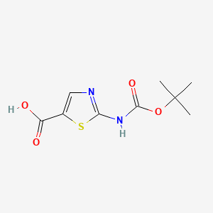 Chemical structure of 2-(tert-Butoxycarbonylamino)thiazole-5-carboxylic Acid