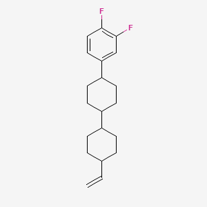 Chemical structure of trans,trans-4-(3,4-Difluorophenyl)-4'-vinylbicyclohexyl