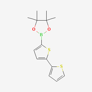 Chemical structure of 2,2′-Bithiophene-5-boronic acid pinacol ester