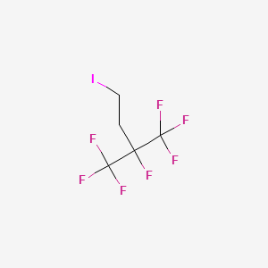 Chemical structure of 1,1,1,2-Tetrafluoro-4-iodo-2-(trifluoromethyl)butane