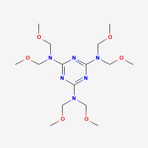Chemical structure of 2,4,6-Tris[bis(methoxymethyl)amino]-1,3,5-triazine