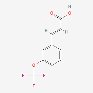 Chemical structure of 3-(Trifluoromethoxy)cinnamic Acid
