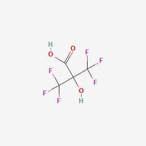 Chemical structure of 3,3,3-Trifluoro-2-hydroxy-2-(trifluoromethyl)propionic Acid